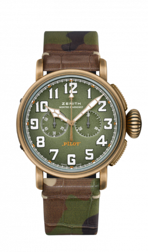 Zenith Pilot Type 20 Chronograph Adventure Bronze Khaki Camo Alligator