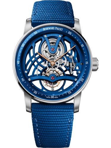 Audemars Piguet CODE 11.59 Tourbillon Openworked White Gold Blue Ceramic Blue