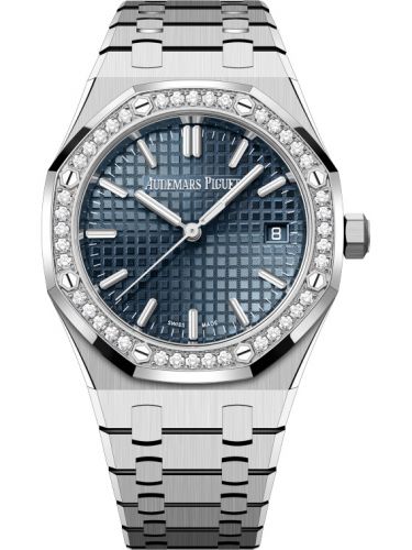 Audemars Piguet Royal Oak Selfwinding 34 Stainless Steel - Diamond Blue Bracelet 50th Anniversary