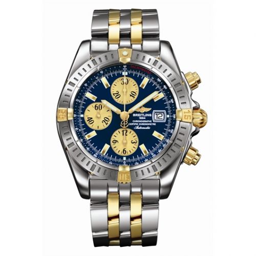 Breitling Chronomat Evolution Stainless Steel Yellow Gold Blue
