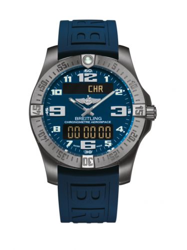 Breitling Aerospace Evo Titanium Blue Rubber Pin