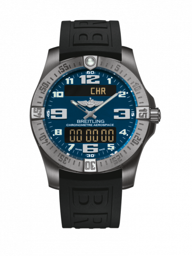 Breitling Aerospace Evo Titanium Blue Rubber Pin