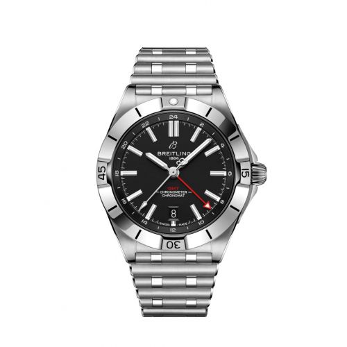 Breitling Chronomat 40 GMT Stainless Steel Black Rouleaux