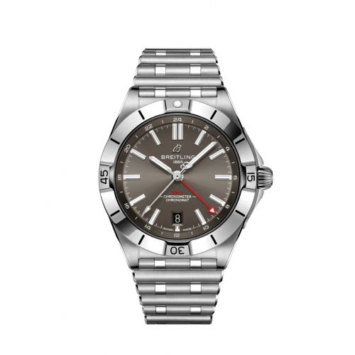 Breitling Chronomat 40 GMT Stainless Steel Grey Rouleaux