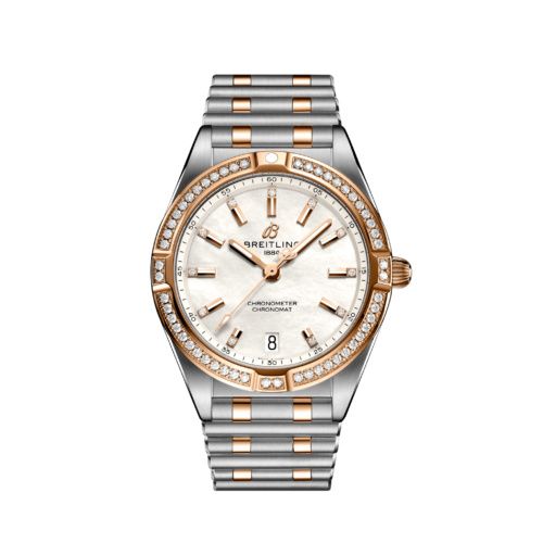 Breitling Chronomat 32 Stainless Steel Red Gold - Diamond MOP Rouleaux Boutique Edition