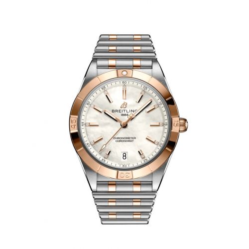 Breitling Chronomat Automatic 36 Stainless Steel Red Gold MOP Rouleaux