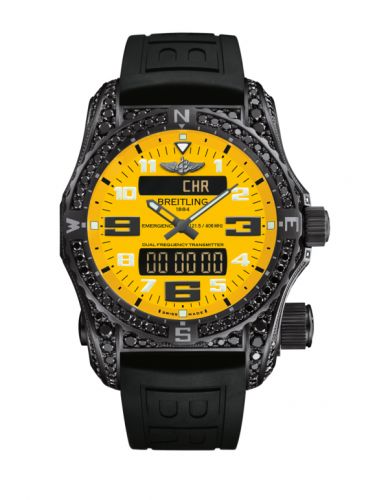 Breitling Emergency II Night Mission Diamondworks Yellow Rubber Folding