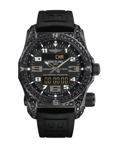 Breitling Emergency II Night Mission Diamondworks Black Rubber Folding
