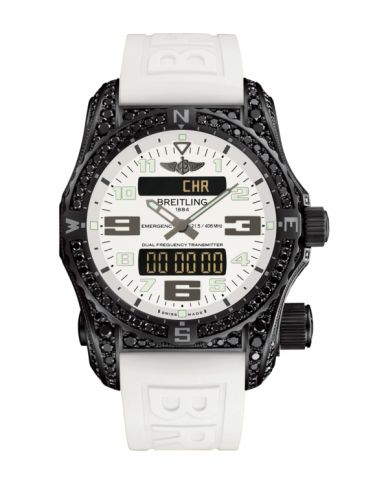 Breitling Emergency II Night Mission Diamondworks White Rubber Folding