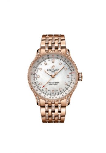 Breitling Navitimer 1 35 Automatic Red Gold - Diamond MOP Bracelet