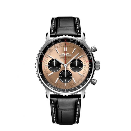 Breitling Navitimer B01 Chronograph 43 Stainless Steel Copper Alligator - Folding