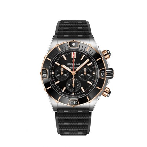 Breitling Super Chronomat B01 44 Stainless Steel - Red Gold Black Rubber Rouleaux