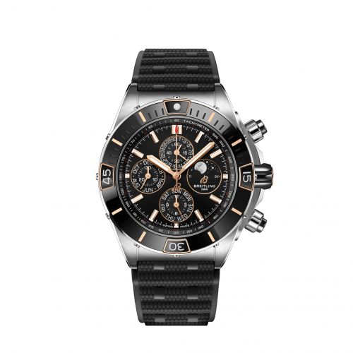 Breitling Super Chronomat 1461 Days 44 Stainless Steel Black Rubber Rouleaux