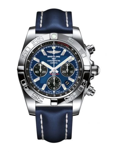 Breitling Chronomat 44 Stainless Steel Blackeye Blue Calf