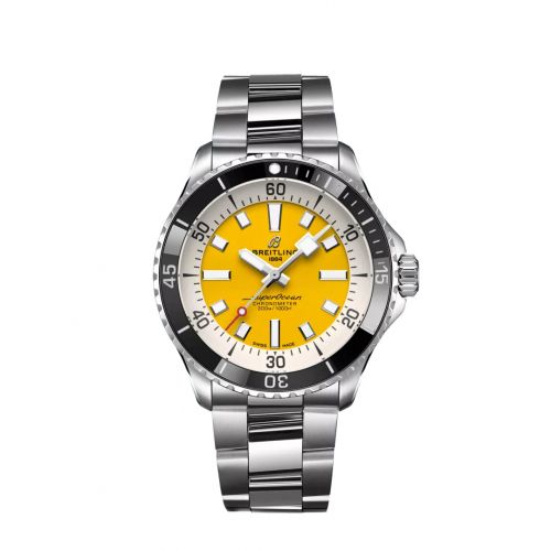 Breitling SuperOcean Automatic 42 Stainless Steel Yellow Bracelet