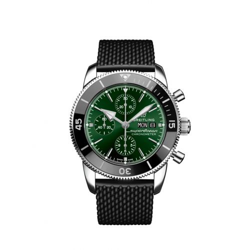 Breitling Superocean Heritage II Chronograph 44 Stainless Steel Green Rubber
