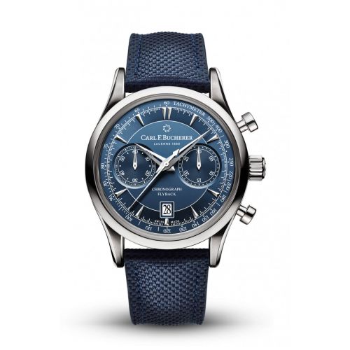 Carl F. Bucherer Manero Flyback Stainless Steel Blue