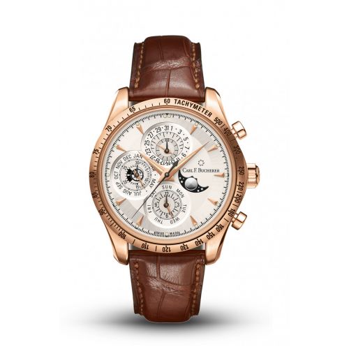 Carl F. Bucherer Manero Chronoperpetual Rose Gold Silver