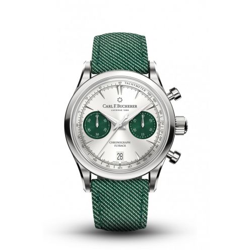 Carl F. Bucherer Manero Flyback 40 Stainless Steel Silver - Green
