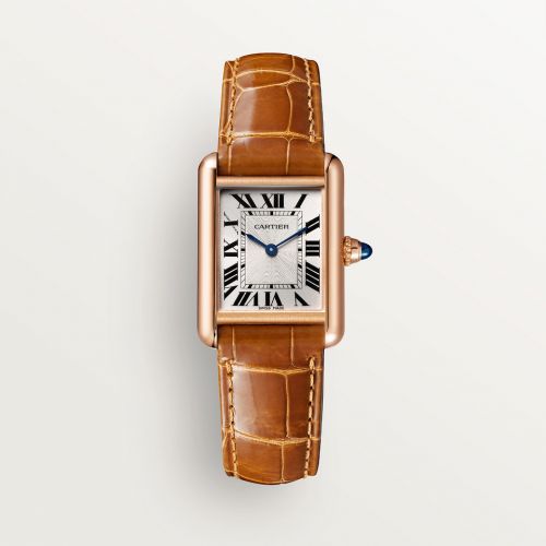 Cartier Tank Louis Cartier Small Manual Rose Gold Silver