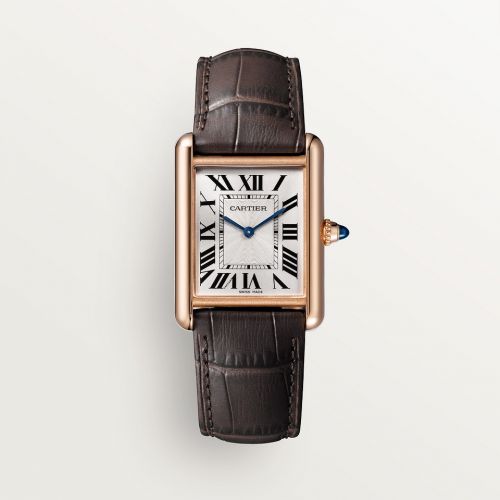 Cartier Tank Louis Cartier Large Manual Rose Gold Silver