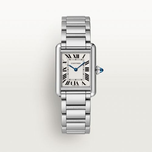 Cartier Tank Must Small Quartz Stainless Steel Silver Bracelet
