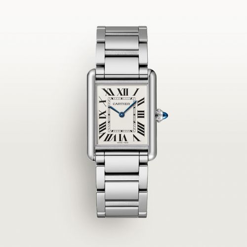 Cartier Tank Must Large Quartz Stainless Steel Silver Bracelet