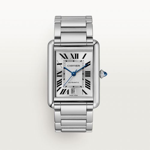 Cartier Tank Must Extra Large Automatic Stainless Steel Silver Bracelet