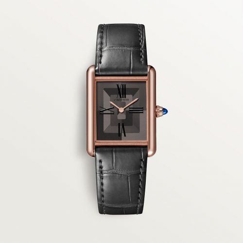 Cartier Tank Louis Cartier Large Manual Rose Gold Grey Graphical