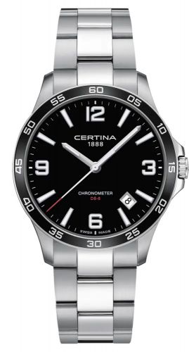 Certina DS-8 Chronometer 41.5 Stainless Steel Black Bracelet