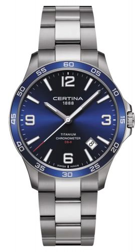 Certina DS-8 Chronometer 41.5 Titanium Blue Bracelet