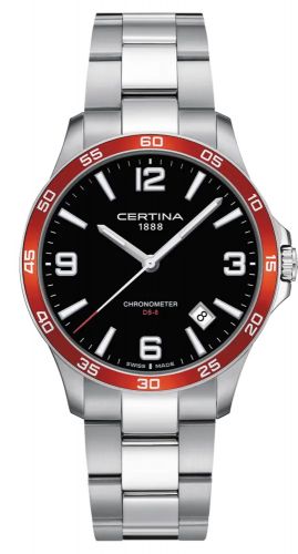 Certina DS-8 Chronometer 41.5 Stainless Steel Black Bracelet