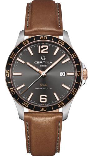 Certina DS-8 Powermatic Stainless Steel - Rose Gold Grey