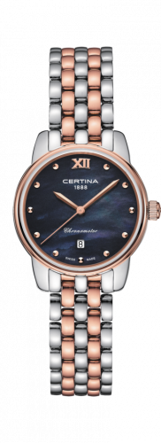 Certina DS-8 Lady Stainless Steel - Rose Gold Black MOP Bracelet
