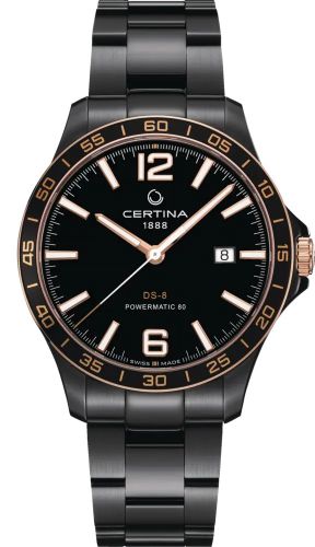 Certina DS-8 Powermatic PVD - Rose Gold Black Bracelet