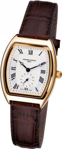 Frederique Constant Art Deco Tonneau Small Second Yellow Gold Silver