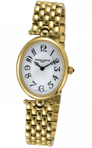 Frederique Constant Art Deco Oval Yellow Gold Silver Bracelet