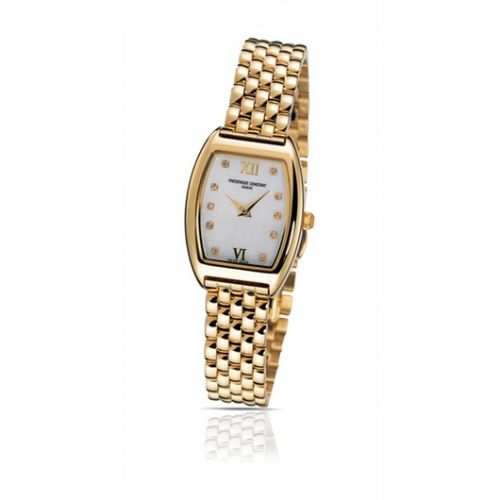 Frederique Constant Art Deco Tonneau Yellow Gold MOP Bracelet