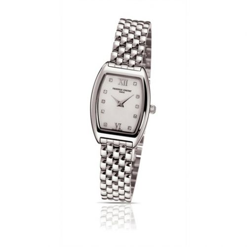 Frederique Constant Art Deco Tonneau Stainless Steel MOP Bracelet