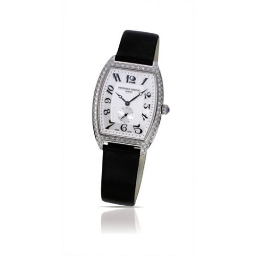 Frederique Constant Art Deco Tonneau Small Second Stainless Steel - Diamond Silver
