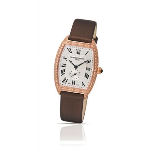 Frederique Constant Art Deco Tonneau Small Second Yellow Gold - Diamond Silver