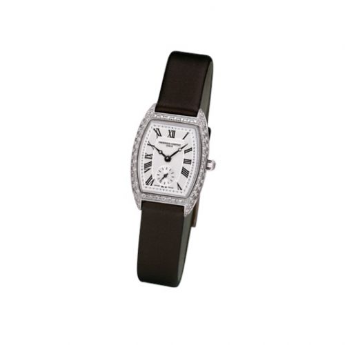Frederique Constant Art Deco Tonneau Small Second Stainless Steel - Diamond Silver