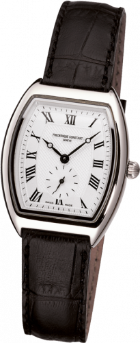 Frederique Constant Art Deco Tonneau Small Second Stainless Steel Silver