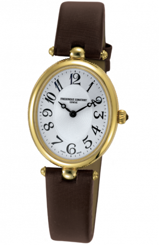 Frederique Constant Art Deco Oval Yellow Gold Silver