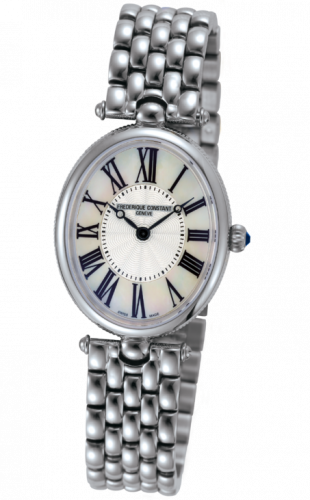 Frederique Constant Art Deco Oval Stainless Steel Silver Bracelet