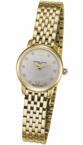 Frederique Constant Slimline Mini Yellow Gold Silver Bracelet