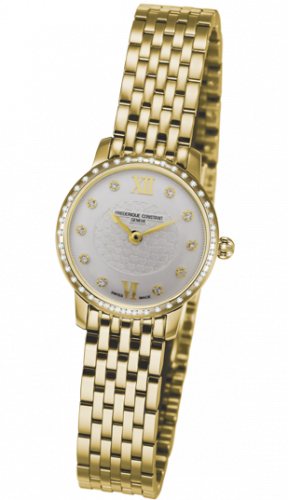 Frederique Constant Slimline Mini Yellow Gold - Diamond Silver Bracelet