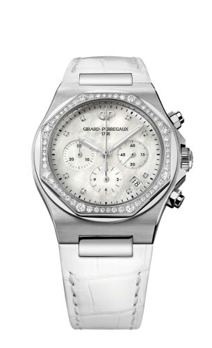 Girard-Perregaux Laureato 38 Chronograph Stainless Steel Diamond MOP Alligator