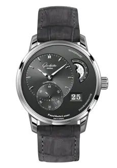 Glashütte Original PanoMatic Lunar Stainless Steel Grey Alligator Folding