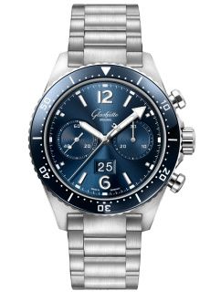 Glashütte Original SeaQ Chronograph Stainless Steel Blue Bracelet